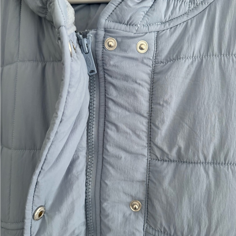 Free People Happy Trails Poncho blue/grey size Small - Picture 6 of 11